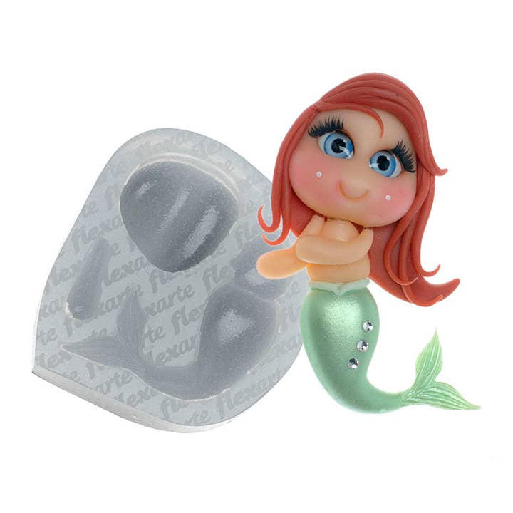 Mermaid Doll Hayley Silicone Mold for wholesale by Flexarte USA