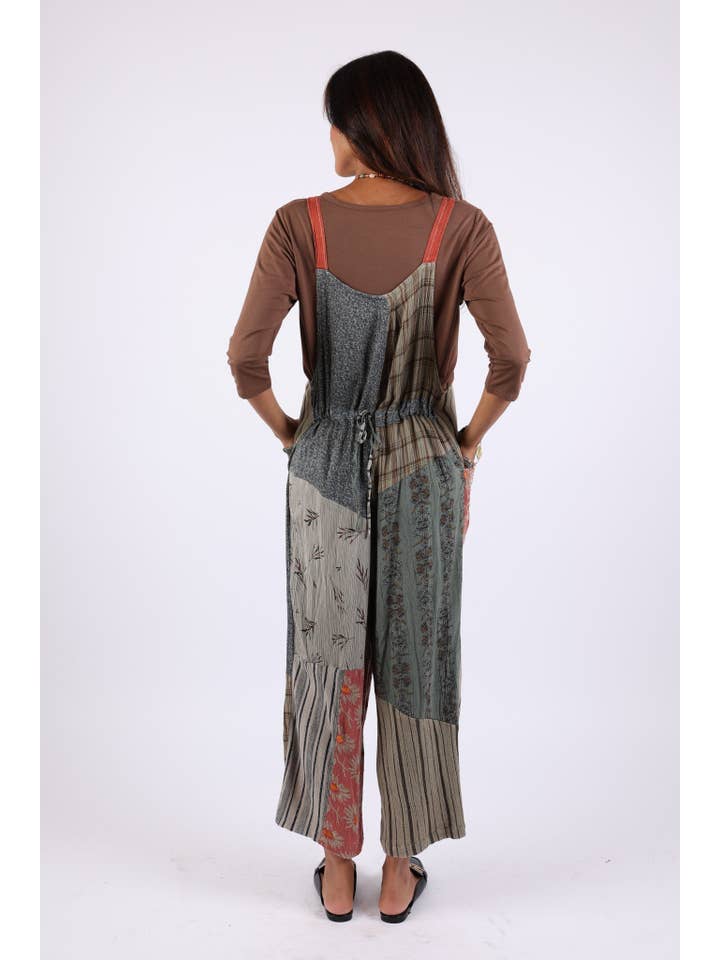 Sacred Threads - Wholesale Overalls - Women's - Patchwork Overall: Wild woven Rustic Dream6
