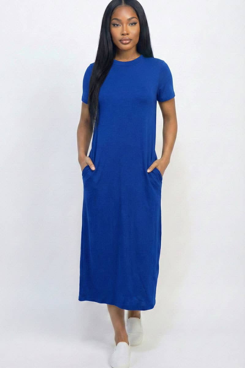 CAPELLA APPAREL - Wholesale Dress - Women's - Side Pocket Tee Dress25