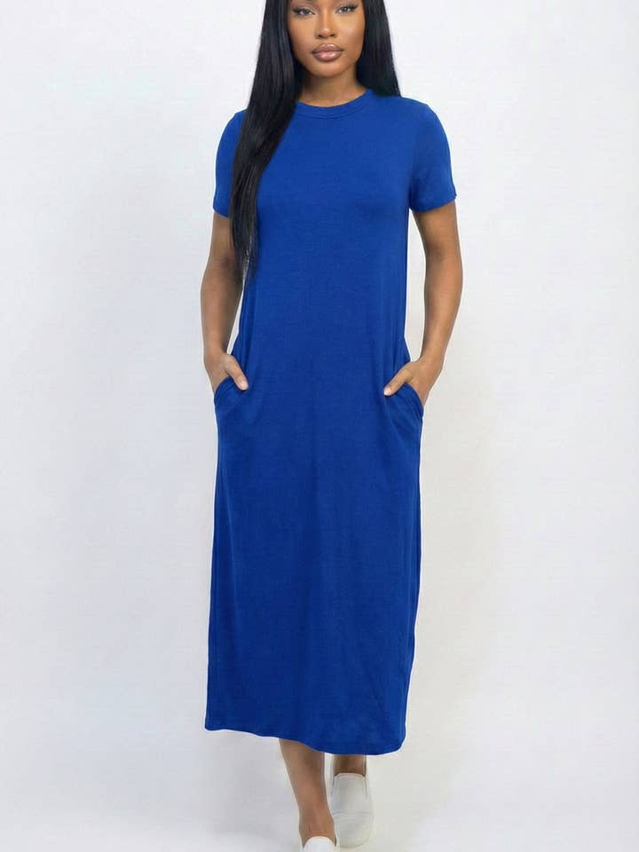 CAPELLA APPAREL - Wholesale Dress - Women's - Side Pocket Tee Dress25