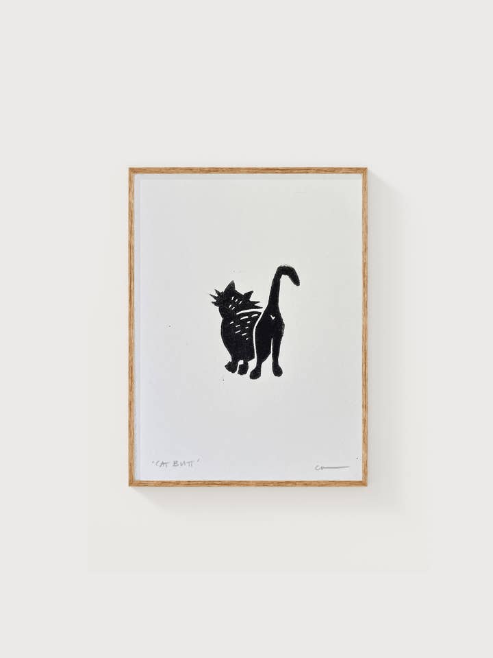 'Katzenhintern' Linolschnittdruck für den Großhandel von Studio Orch