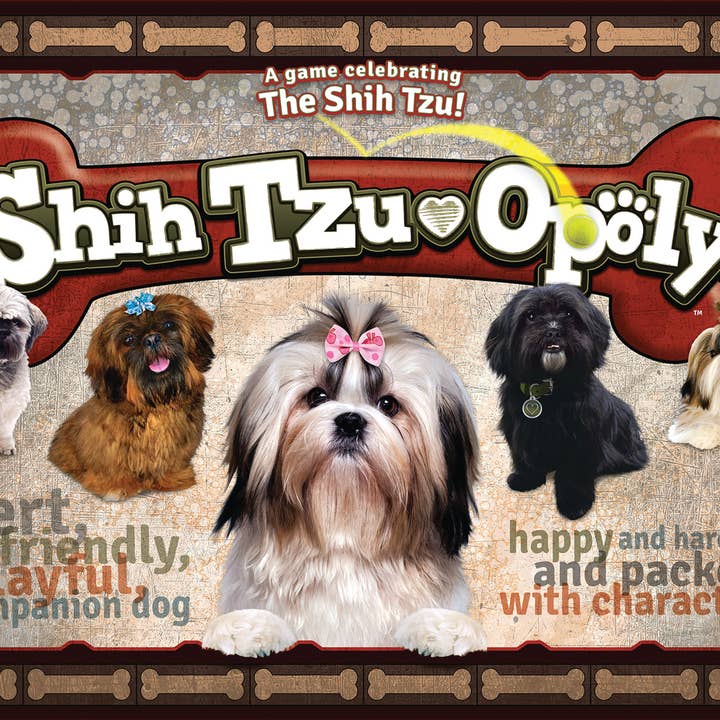 Shih Tzu-Opoly Board Game for wholesale by Outset Games and Cobble Hill Puzzles