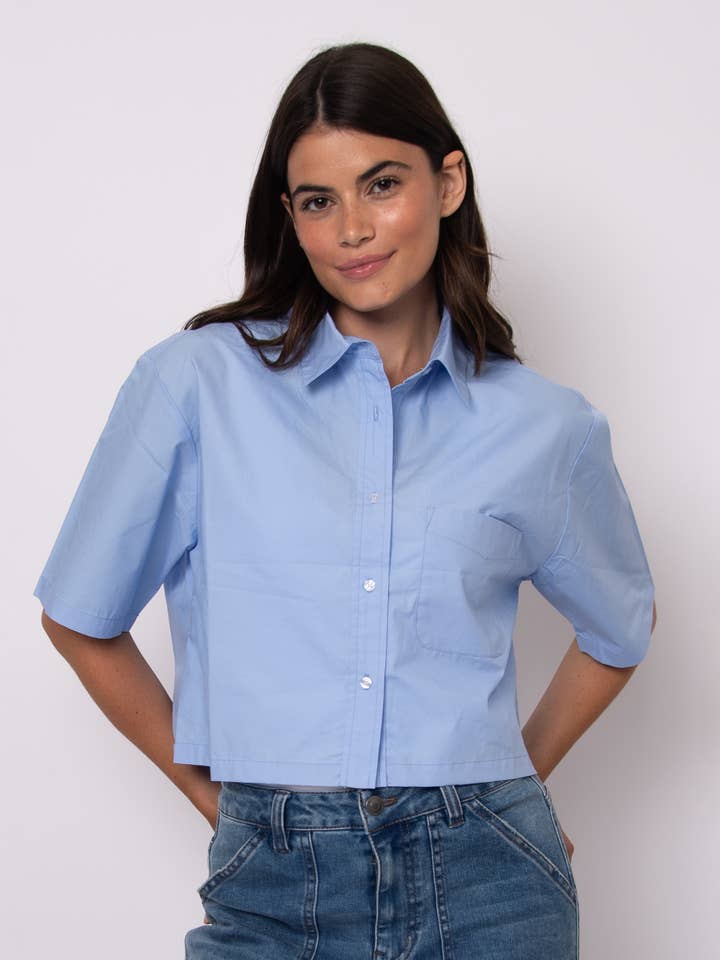 CHEMISE AZALIA POPLIN SS - 57W236S pour la vente par RD Style