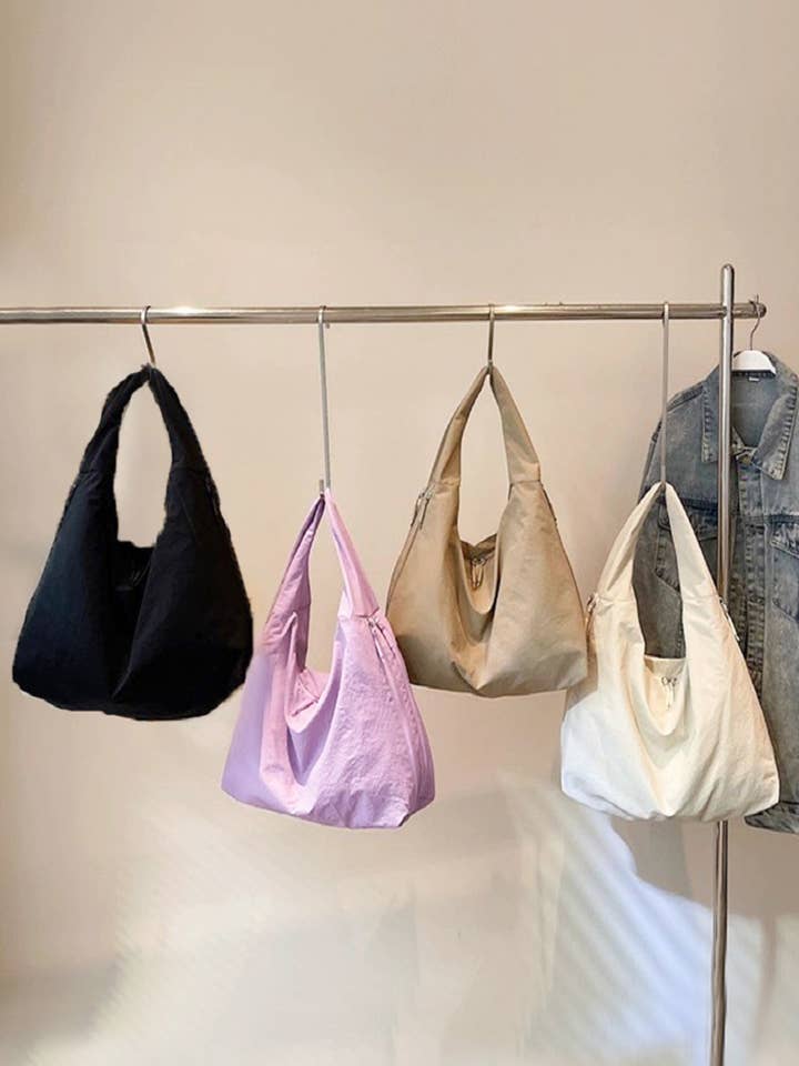 Minimalist Draped Slouchy Shoulder Bag for wholesale by Vanilla Monkey