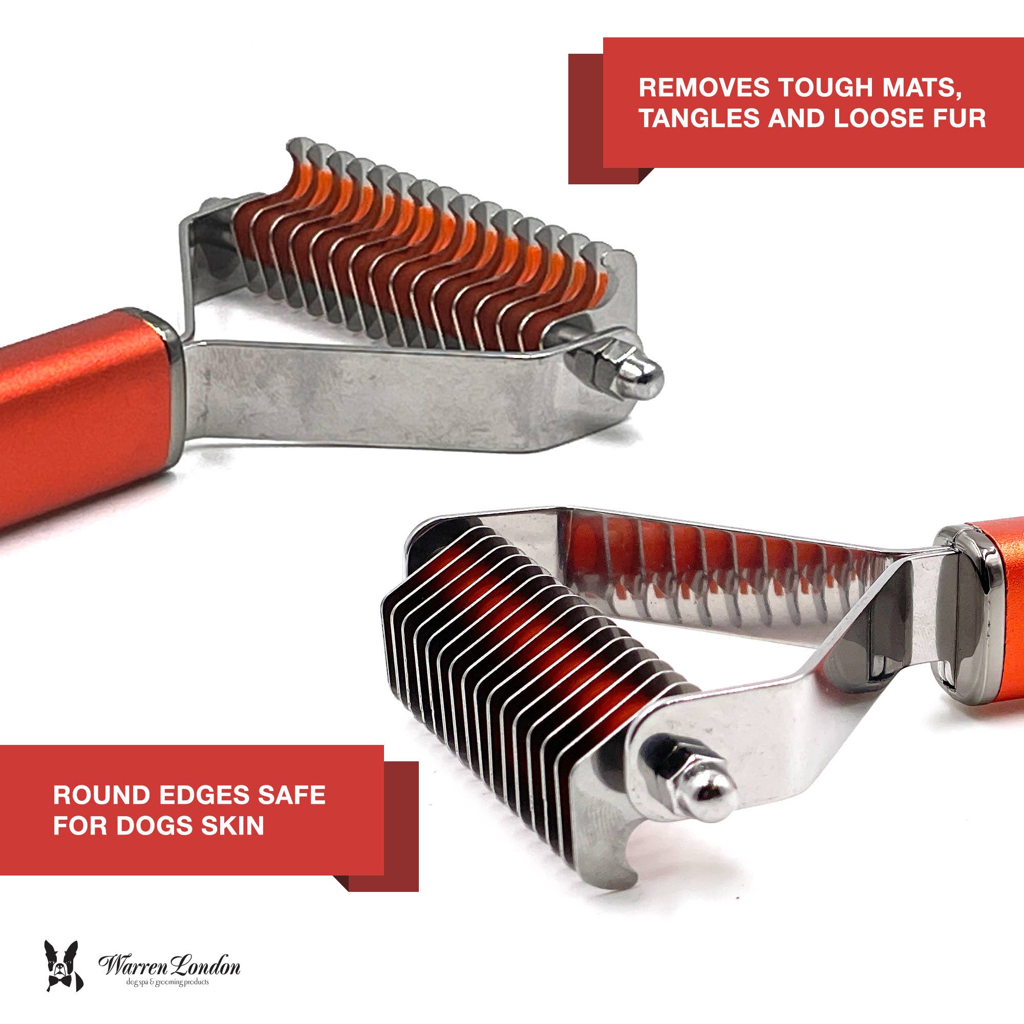 Warren London Dog Products - Wholesale Pet Brush - Cat/Dog - Dematting Rake Brush5