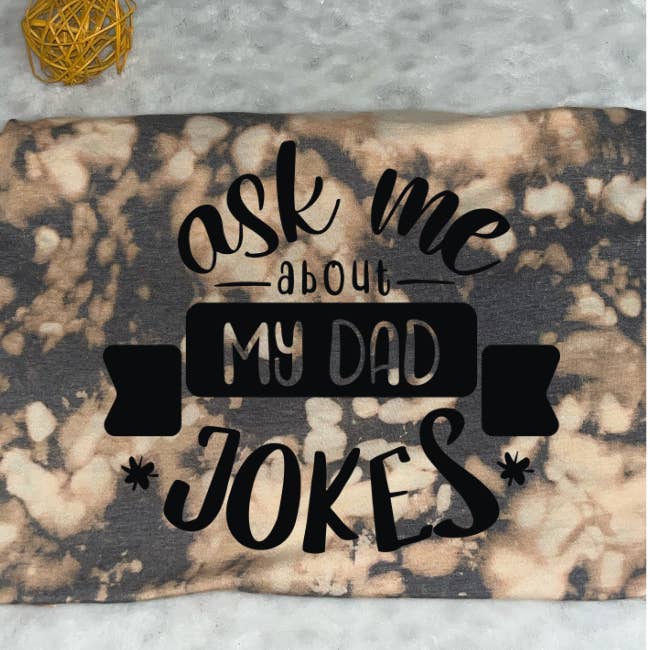 T-shirt décoloré Dad Jokes, homme, unisexe pour la vente par Crafty Mamas Creationz
