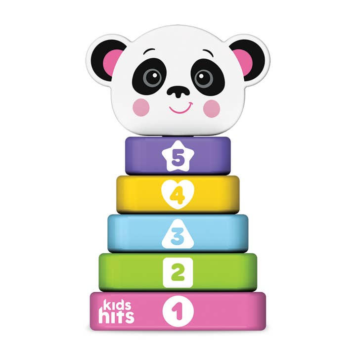 Les enfants touchent une pile en bois et jouent au panda pour la vente par Fainotoys