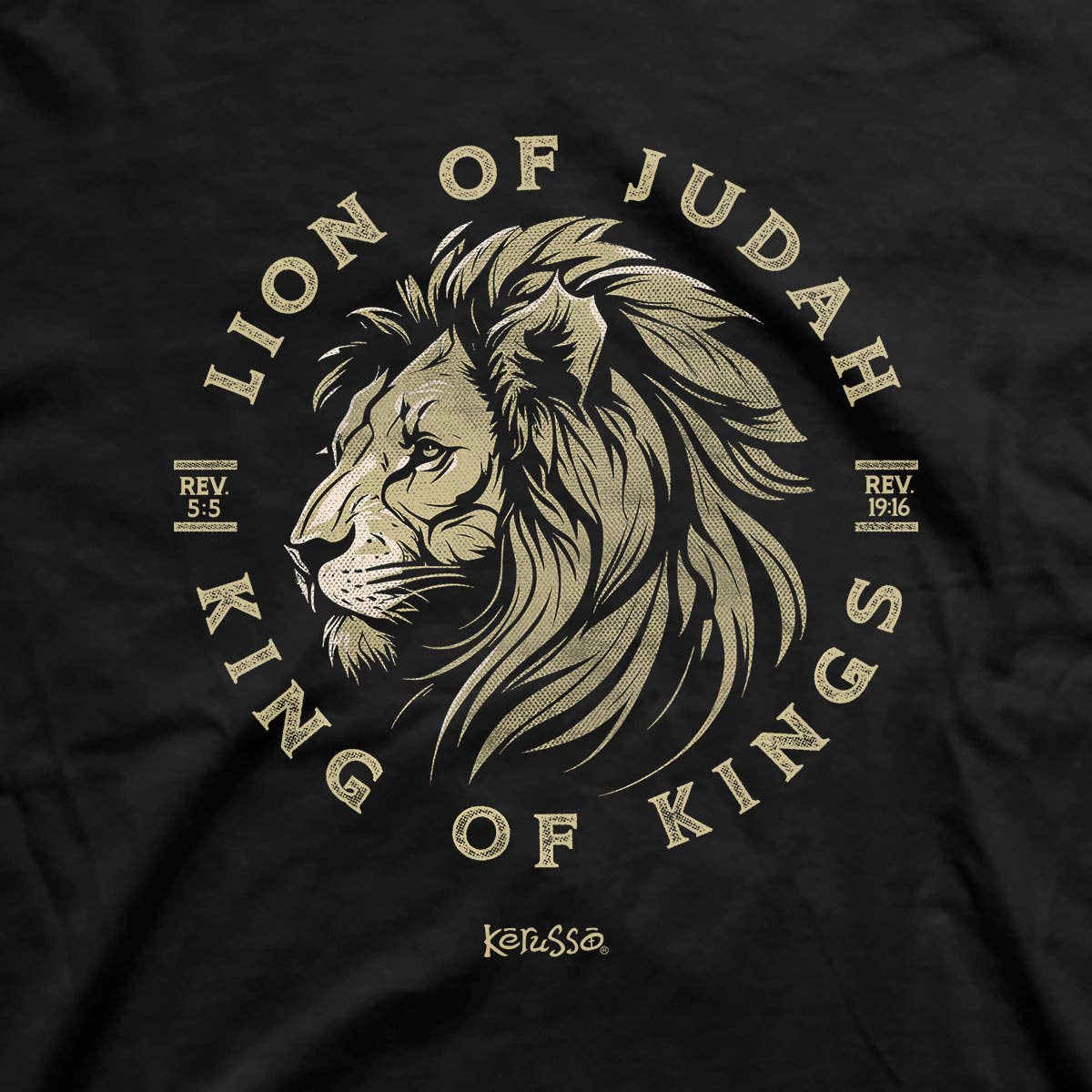 Black Kerusso Christian T-Shirt Lion Of Judah for wholesale on Faire2