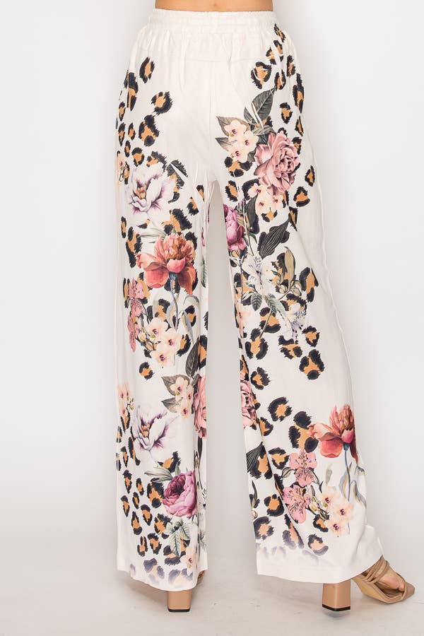 LEO FL Pantaloni in Pizzo Patchwork Rilassati con Coulisse Elastica - 4703BG LEO FL in vendita all'ingrosso su Faire3