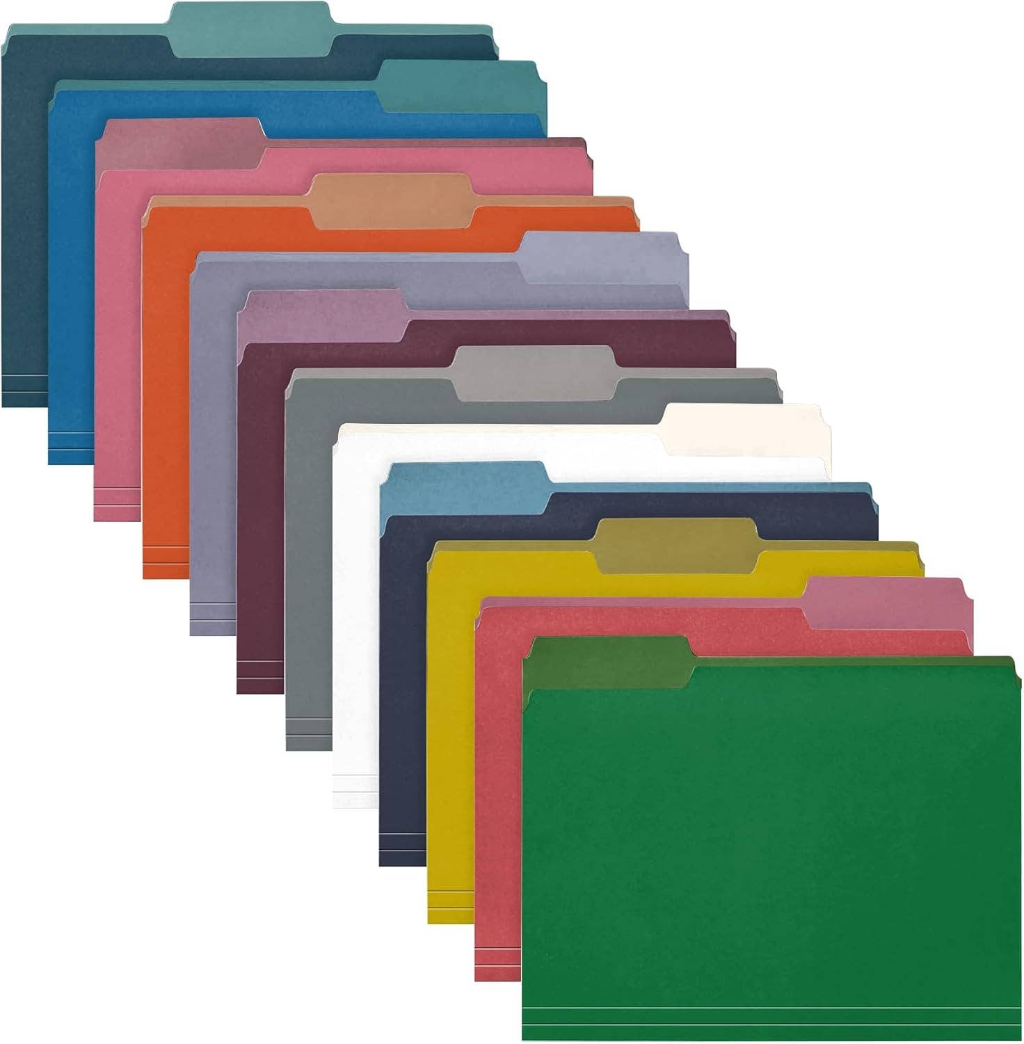 enday - Vente Classeurs - Dossier de fichiers couleur format lettre 1/3 coupé (paquet de 100)1