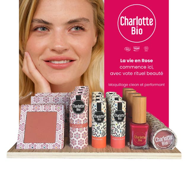 CHARLOTTE BIO - Wholesale Retailer Display - Beauty & Wellness - Multi-product display - La Vie en Rose