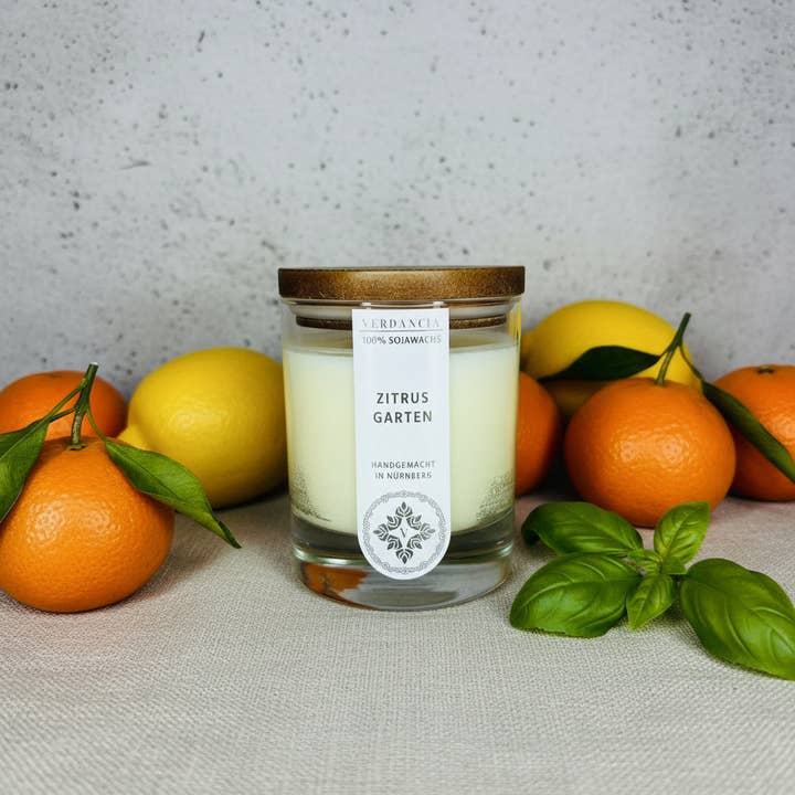 Sojaljus - "Citrusträdgård" - Lime, Mandarin, Basilika för wholesale av Verdancia