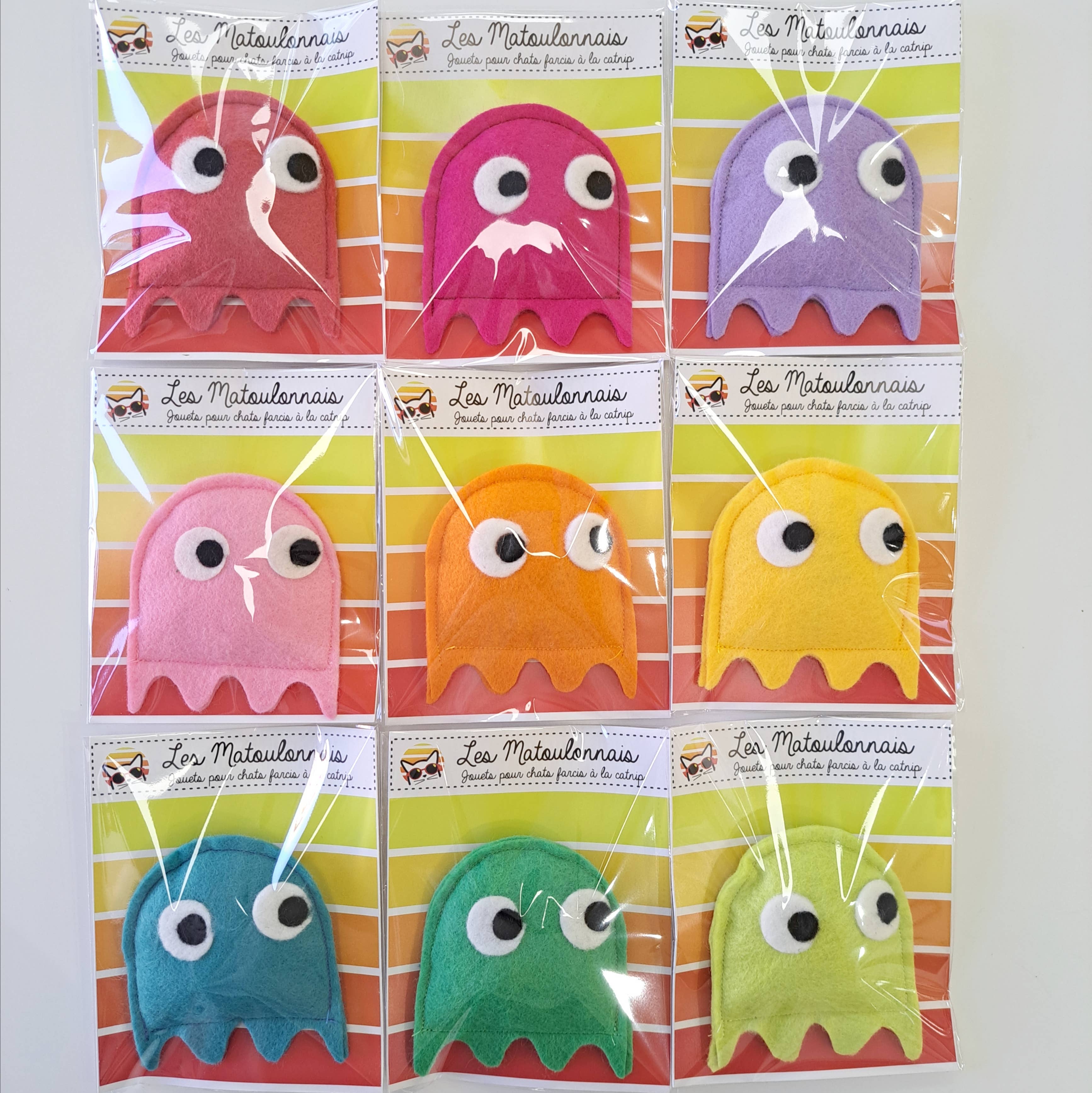 LES MATOULONNAIS – Brinquedo - Gato por atacado – Fantasma lilás de feltro « LES MATOULONNAIS »6