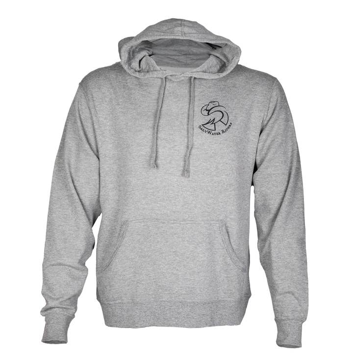 Wave Check Unisex Hoodie Heather Grey - All Sizes for wholesale by Saltwater Riders