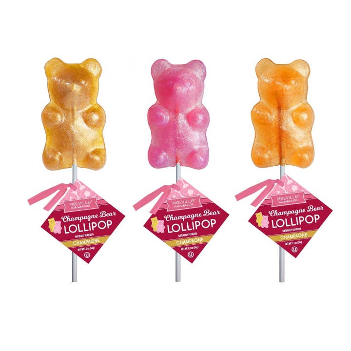 Melville Candy Company - Wholesale Lollipop - Champagne Bear Lollipops - Assorted1