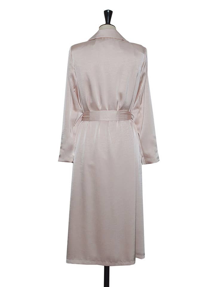 ELLI WHITE - Venta al por mayor Gabardina - Mujer - Gabardina suave de satén con cinturón1