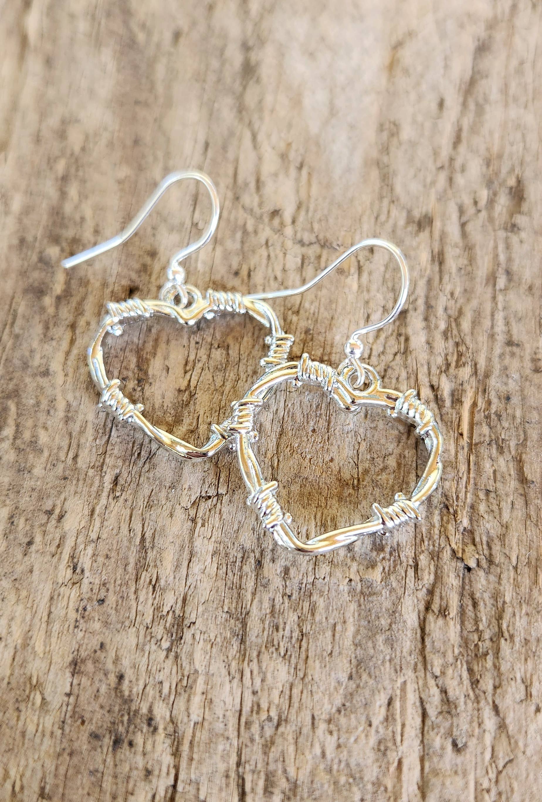 Cocklebur & Co. - Wholesale Dangle Earrings - Barbed Wire Heart Earrings4