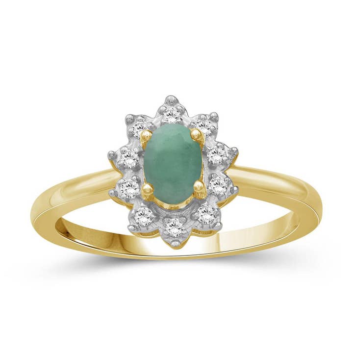 Over émeraude et topaze blanche 14K TG.W. 1/2 carat pour la vente par JewelonFire