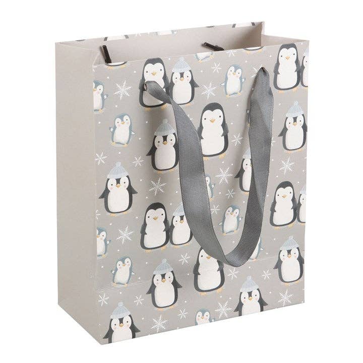 Something Different Wholesale – wholesale Gift bag – 23cm Medium Winter Penguin Gift Bag