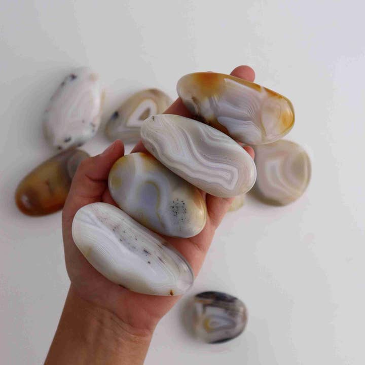 Mi Esperanza Minerals - Wholesale Spiritual Stone/Crystal - 1kg Agate Palm Stones1