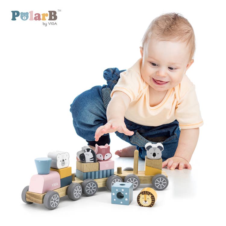 Viga/PolarB - Wholesale Wood Toy - Kids - Stacking Train2
