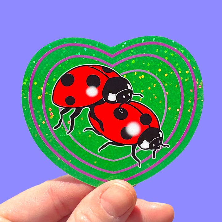 Insetti dell'amore - Adesivo in vinile glitterato per la vendita all'ingrosso da parte di Tamiko Sidore Studio