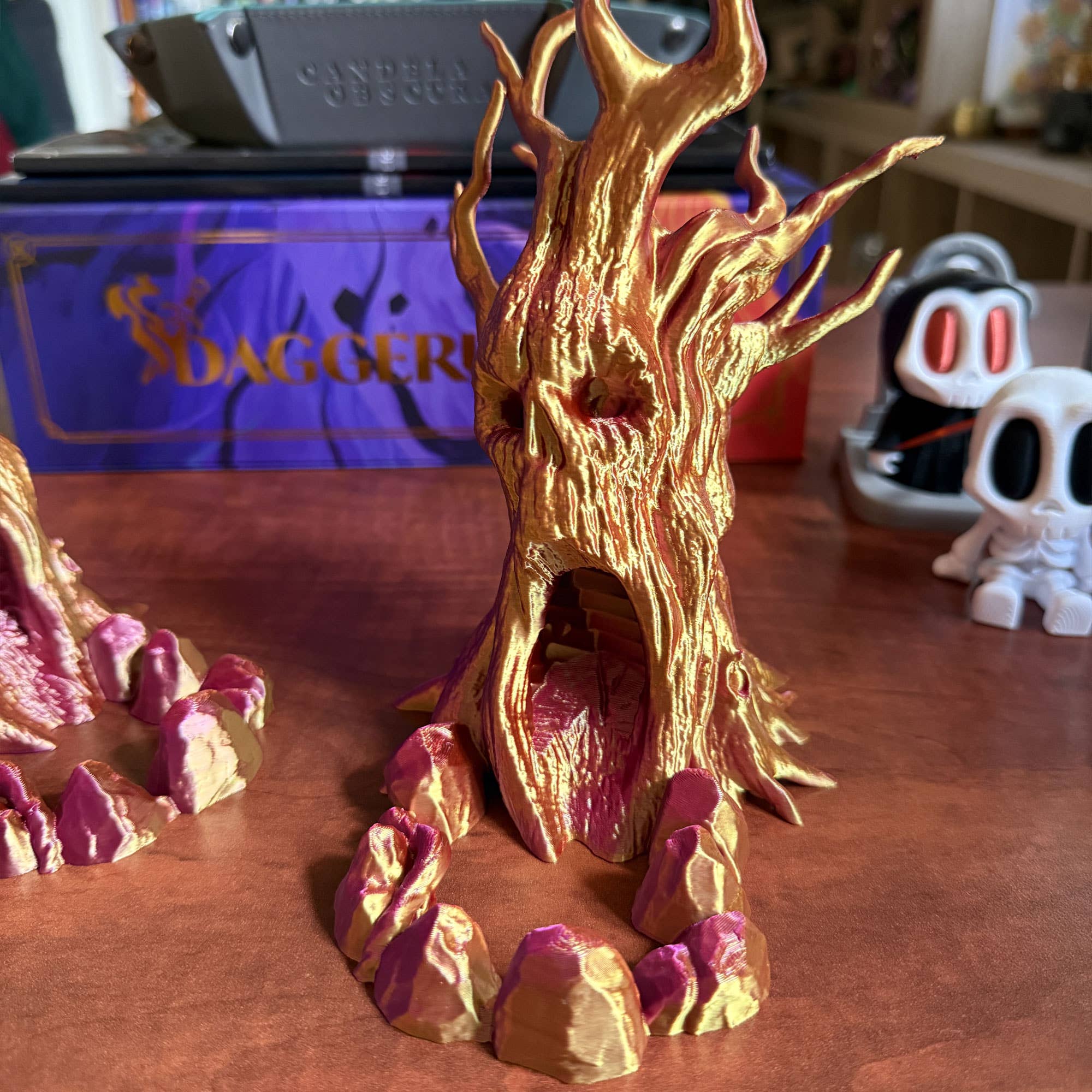 American Carver LLC - Wholesale Dice - Haunted Hallow Tree Dice Tower | TTRPG, D&D, Pathfinder, CoC1