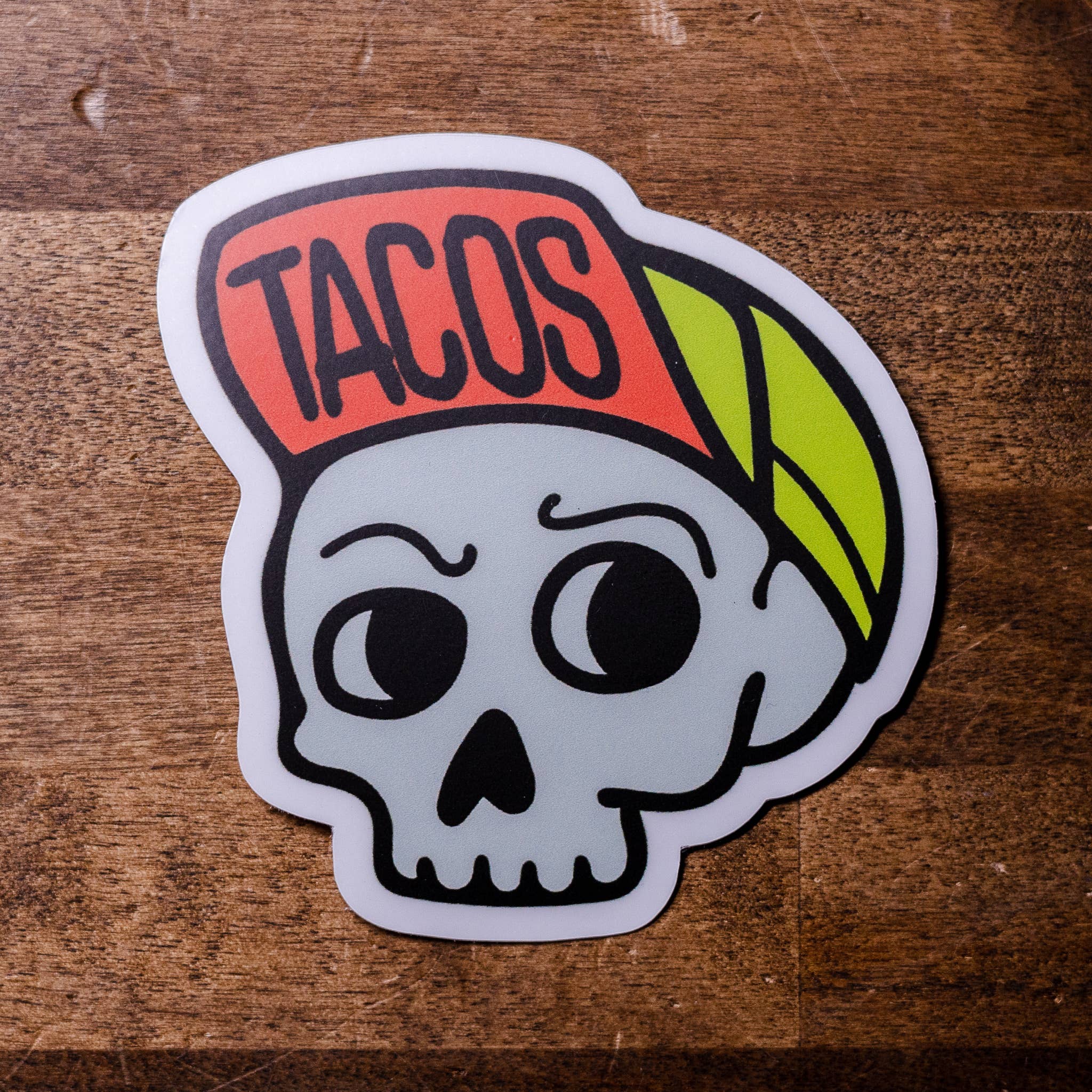 Taco Gear - Wholesale Sticker - Taco Punk Skull Sticker1