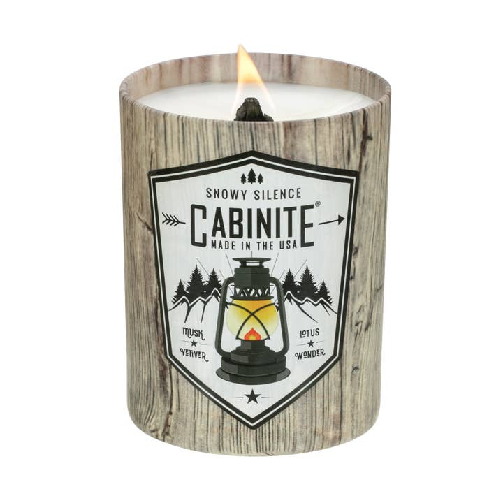 Log Cabin Collection - Snowy Silence 11oz +55hr burn for wholesale by Cabinite