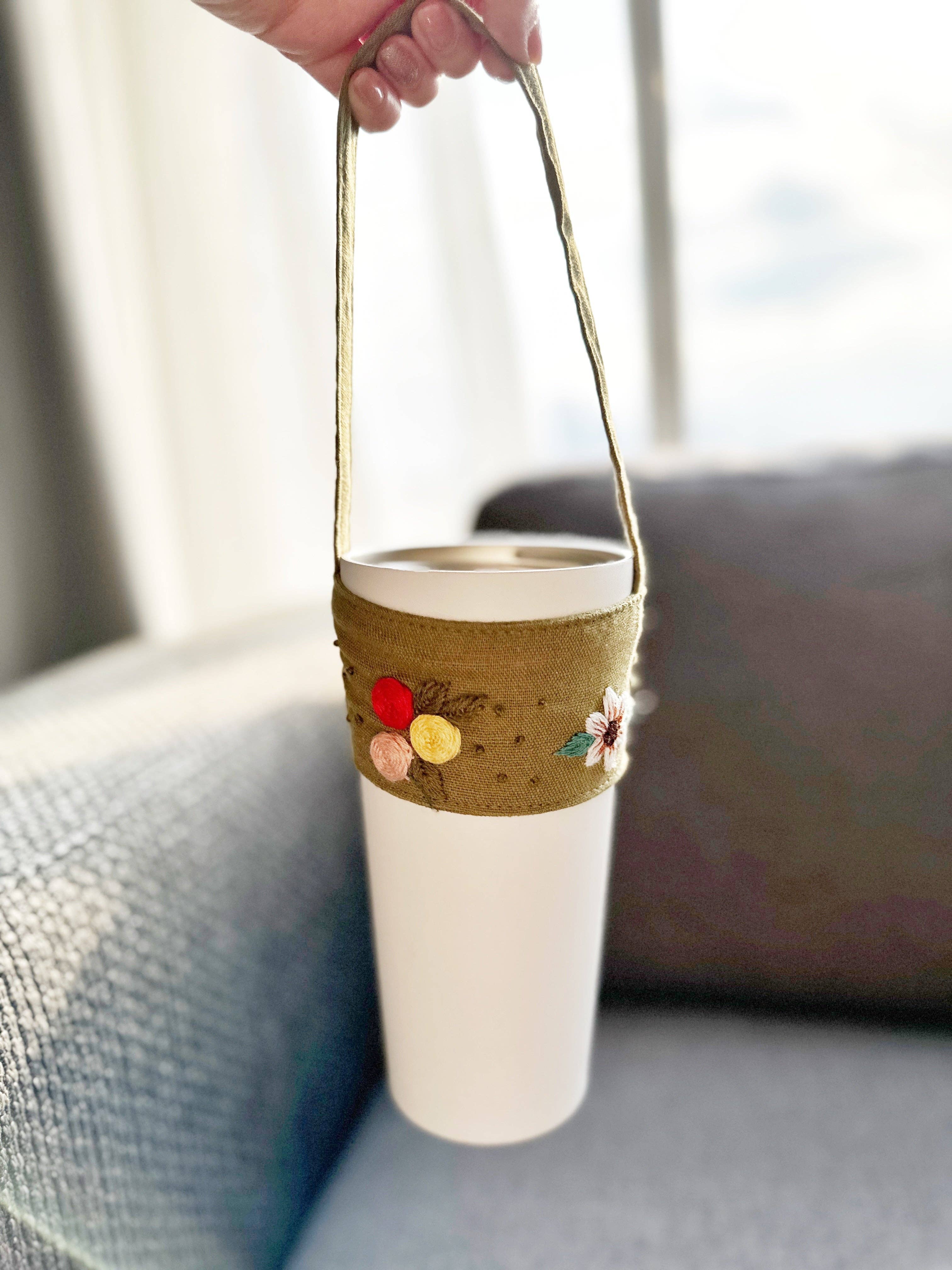 Quince Fables - Wholesale Isolators voor dranken/huggers en koozies - Geborduurde Bloemen Bekerdrager ✅1