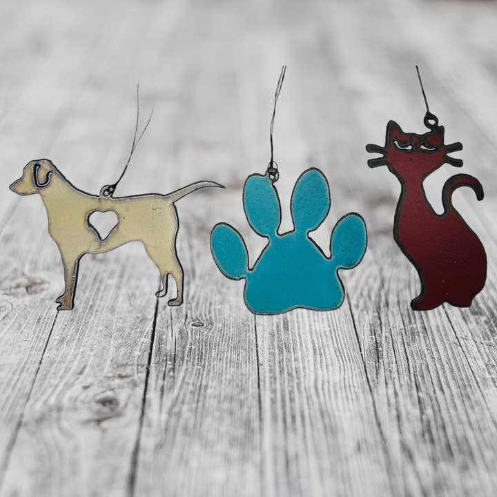 Dog ornament Cat ornament Paw ornament Lab ornament pet gift for wholesale by Iron Jewel