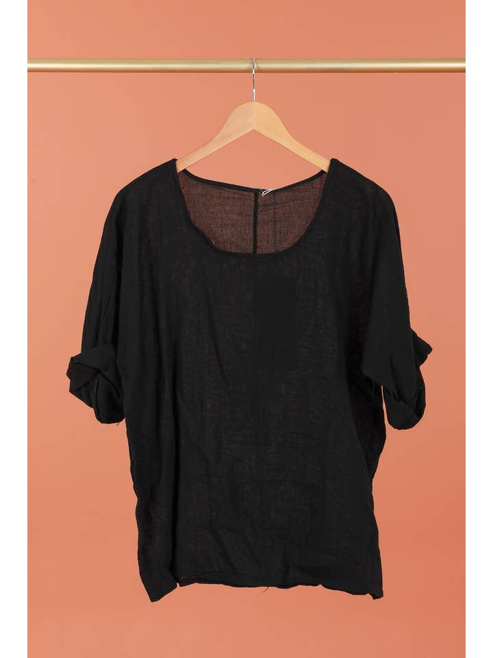 la maison des fibres naturelles – wholesale T-shirt – women's – t-shirts 1101 + SIZE60%cotton 40%linen3