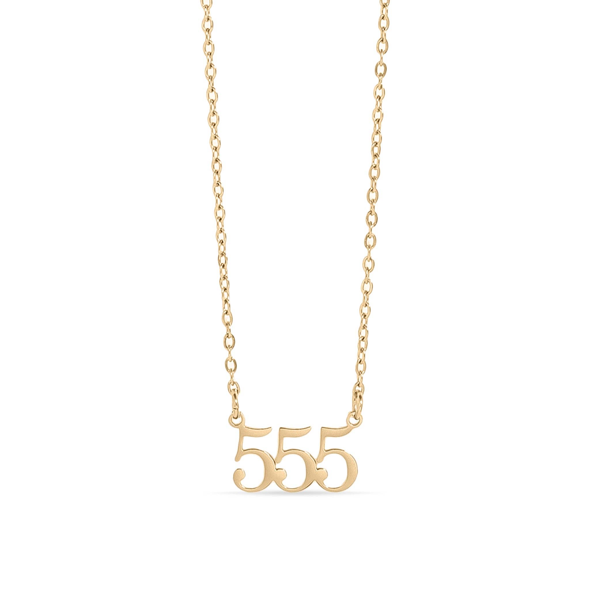 WJW – wholesale Pendant/charm necklace – 18K Gold PVD Stainless Steel Angel Number Necklace12