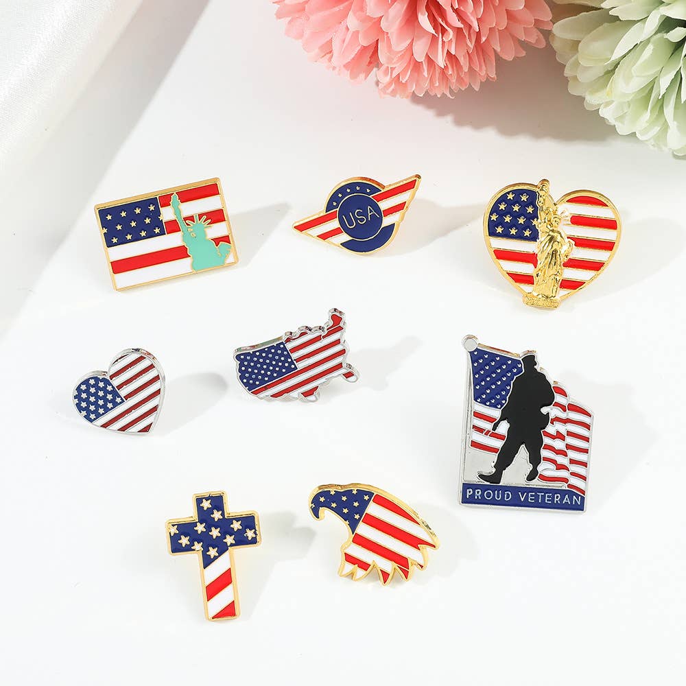 Tourtiwi - Wholesale Brooch - National Flag Theme Series Brooch Badge16