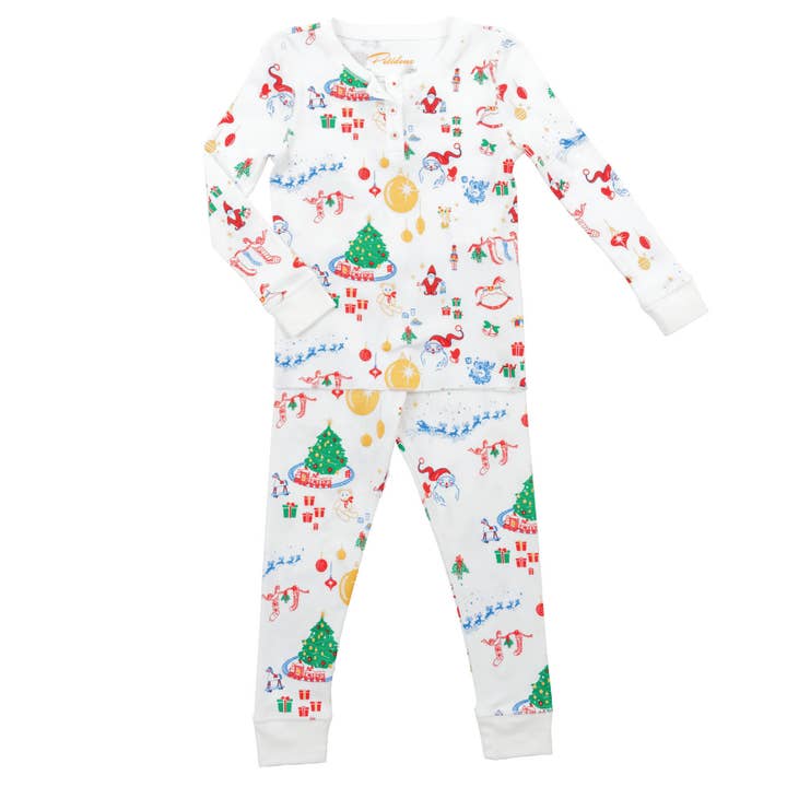 Pyjama enfant en coton Pima « Night Before Christmas » pour la vente par Petidoux