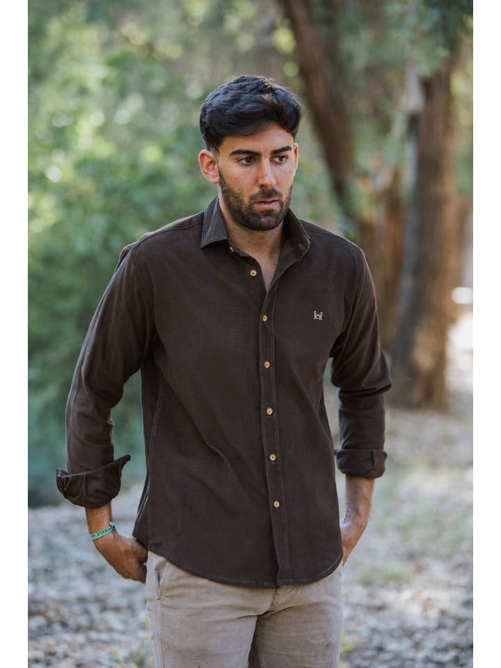 Custi Mikelo: Men's Clothing & Christmas Gifts - Wholesale Button Down Shirt - Men's - Khaki microfleece shirt2