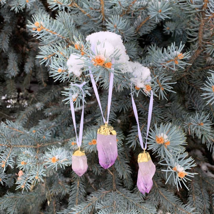 Hiouchi Jewels | Rose & Bolt Grateful Dead Jewelry - Wholesale Ornament Set - Crystal Holiday Ornament Set | Amethyst3