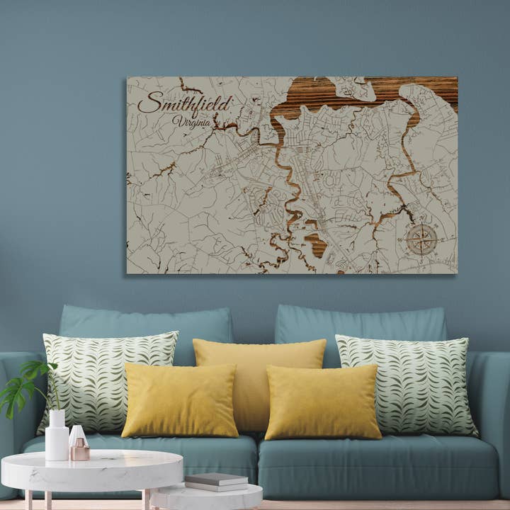 Fire and Pine Wood Maps - Wholesale Map - Virginia: Smithfield Street Map