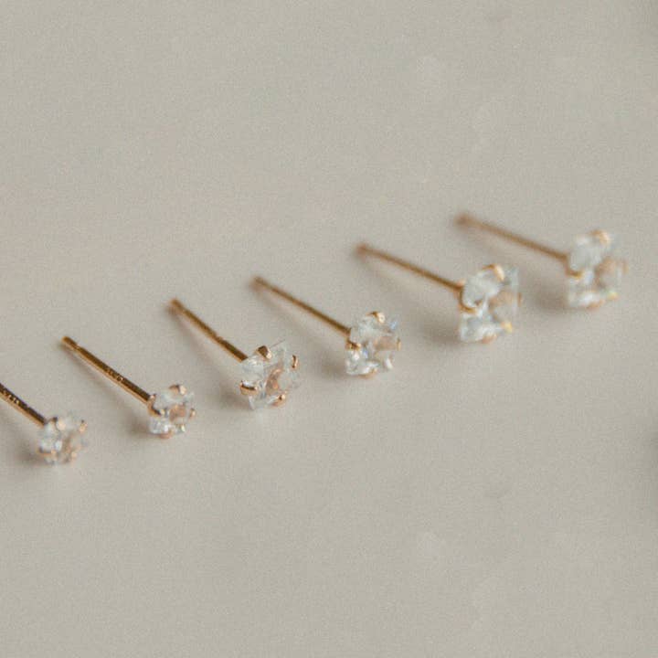 Square Brilliance Studs for wholesale by Goldie Mae Co