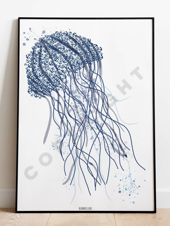 PRINT - ANCHOR JELLYFISH for wholesale by HEIMARTLIEBE®
