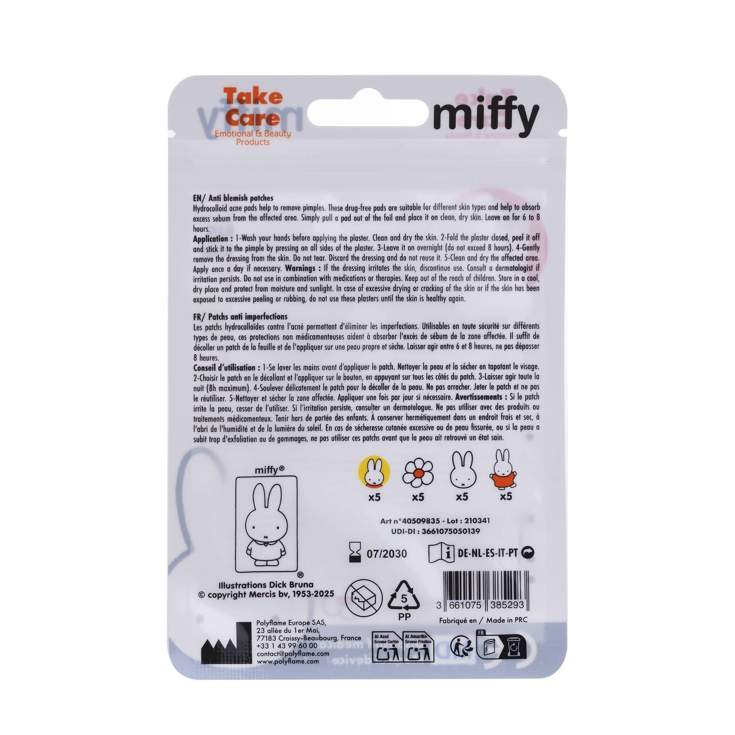 Takecare – wholesale Acne/hydrocolloid patch – Miffy Anti-Imperfection Patch1