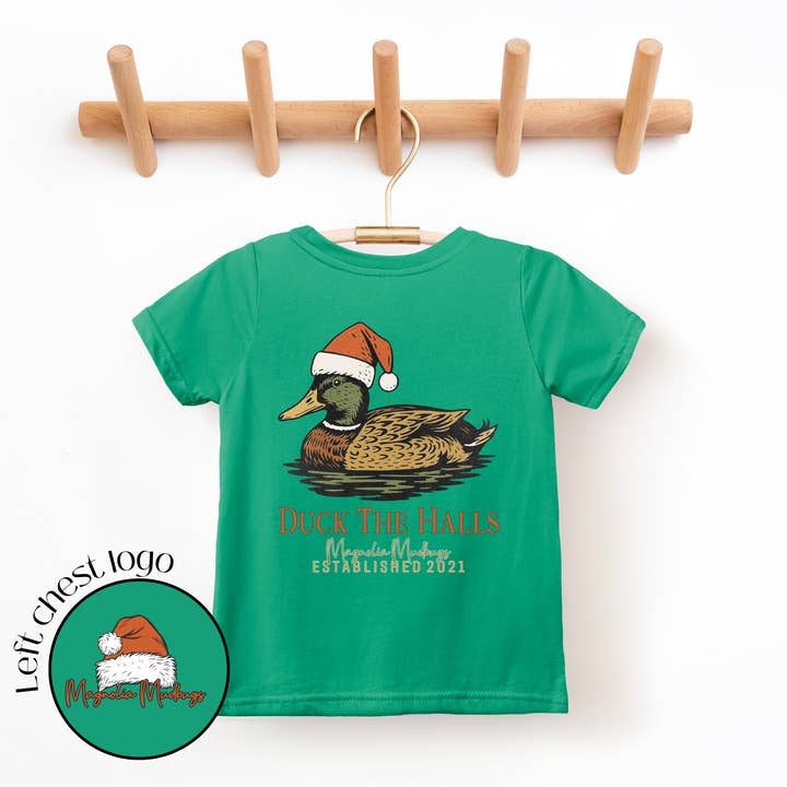 Magnolia Mudbugs - Wholesale Screen Printed T-Shirt - Kids - Duck The Halls Kids' T-Shirt | Christmas