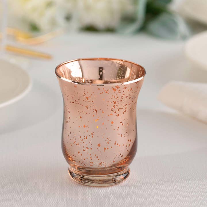Lillian Rose – wholesale Candle holder – Copper Mercury Tulip Shaped Glass Votive or Tea light Holder1