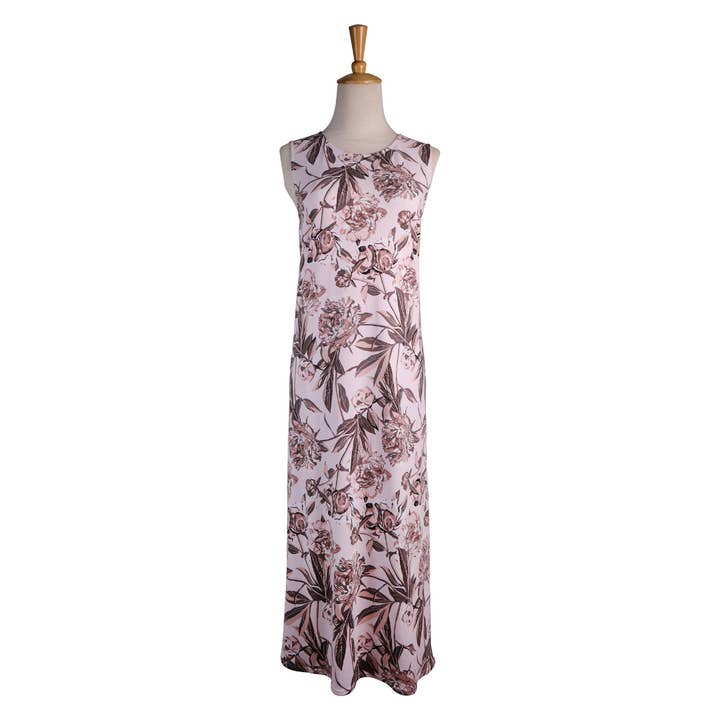 Maxi Dress w/Pockets - Dusty Rose Floral for wholesale by Opportunities