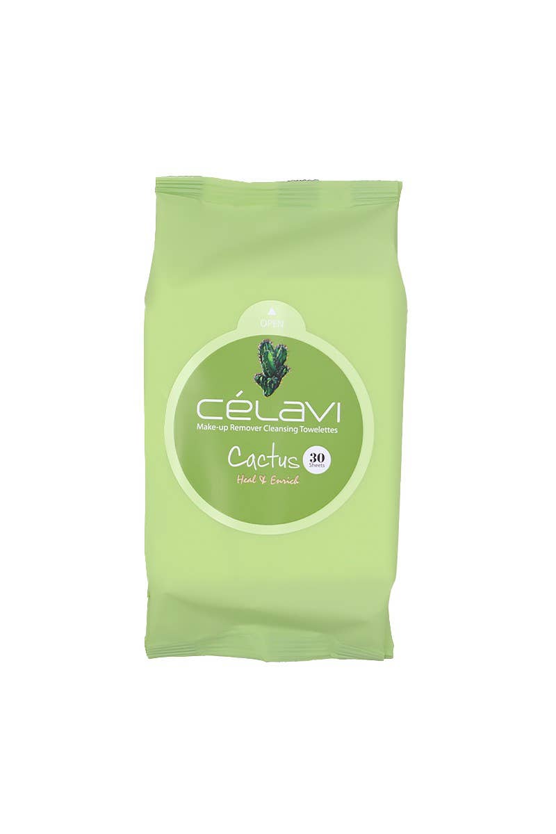 PINEAPPLE Beauty - Wholesale Face & Body Wipes - Celavi MT017 Cactus Makeup Cleansing Towelette - 6pc2