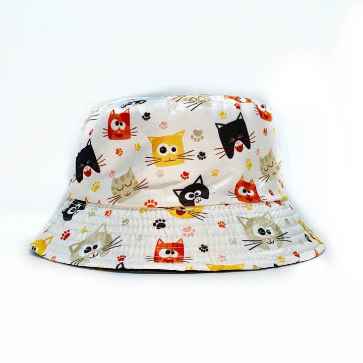 LINETA - Wholesale Bucket Hat - Kids - ME-4 Children's cat print bob0