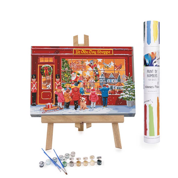 Winnie's Picks - Wholesale DIY Craft Kit - Wishful Window Shopping - Christmas Decor - Paint By Numbers
