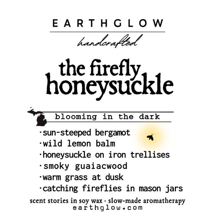 Earthglow - Wholesale Jar/Filled Candle - The Firefly Honeysuckle | 11 oz Natural Soy Blend Candle1