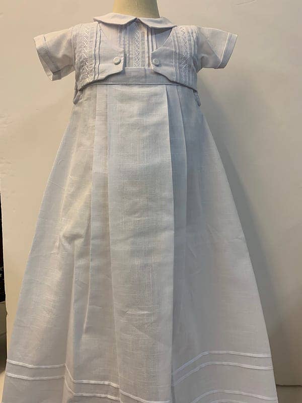 Will'beth - Wholesale Dress Set - Baby - 07396 Elegant Boys 2 In 1 Christening Gown3