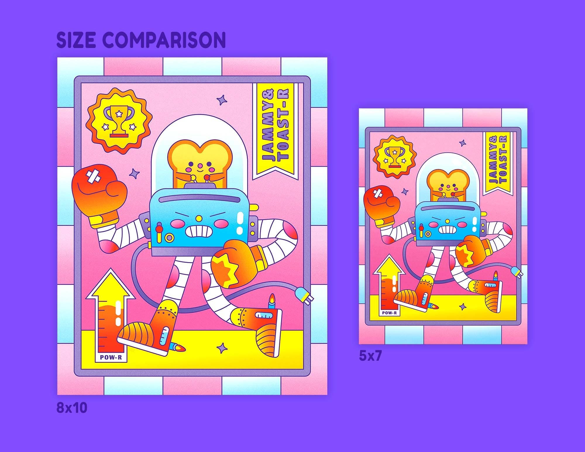 Kidnichols - Wholesale Art Print - Breakfast Brawler Art Print | Gift For Foodies | Kawaii Food3